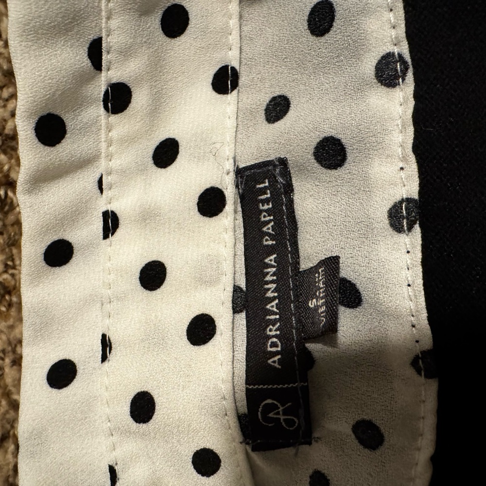 Adrianna Pappell Polkadot Sweater Blouse - Picture 4 of 4